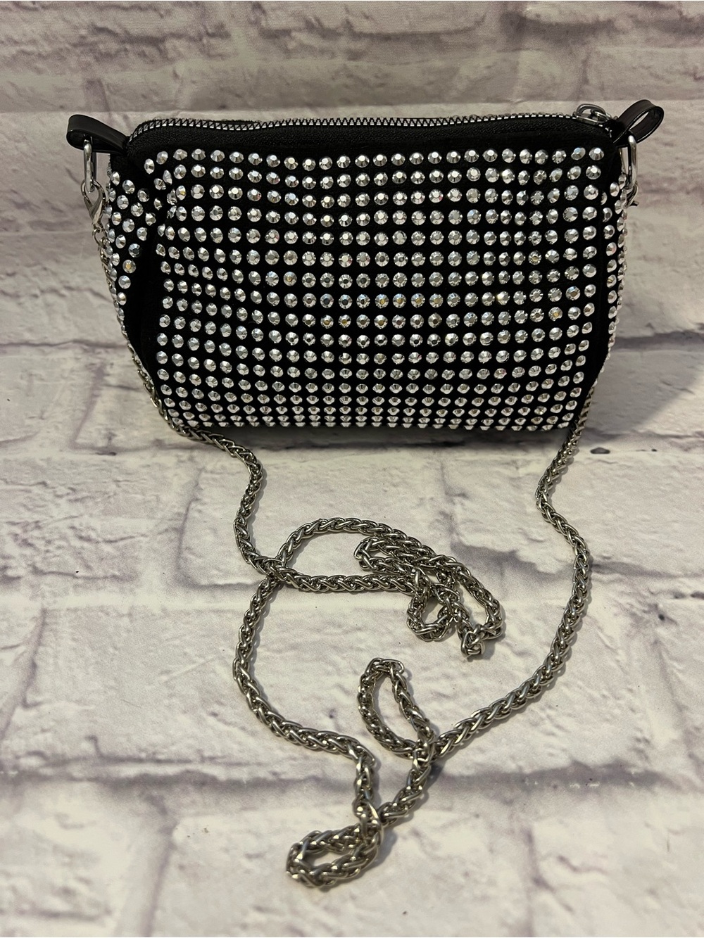 Studded Black Chain Shoulder Bag 7